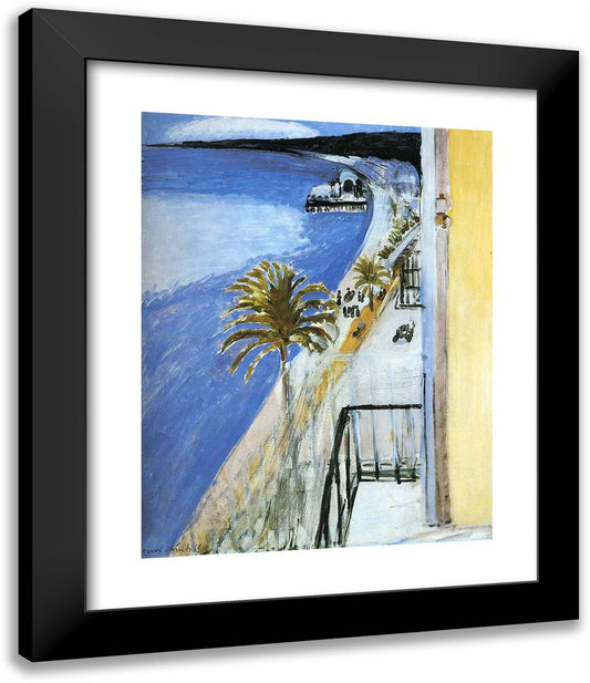 The Bay of Nice 20x24 Black Modern Wood Framed Art Print Poster by Matisse, Henri