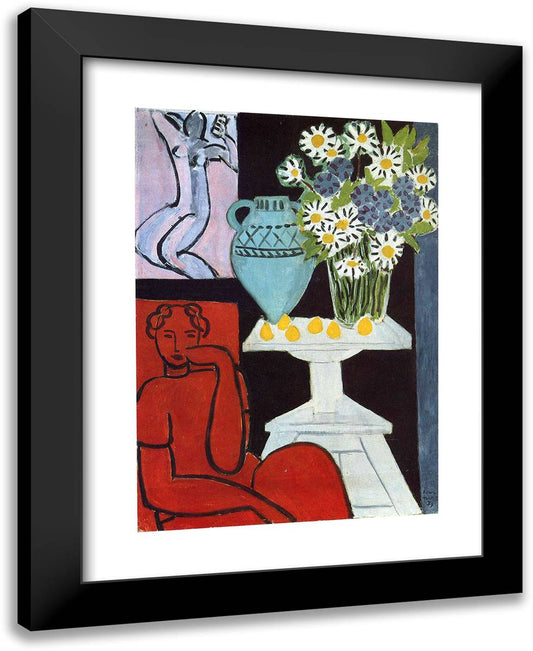 The Daisies 19x24 Black Modern Wood Framed Art Print Poster by Matisse, Henri