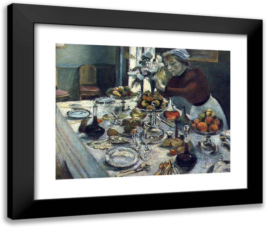 The Dinner Table  24x20 Black Modern Wood Framed Art Print Poster by Matisse, Henri