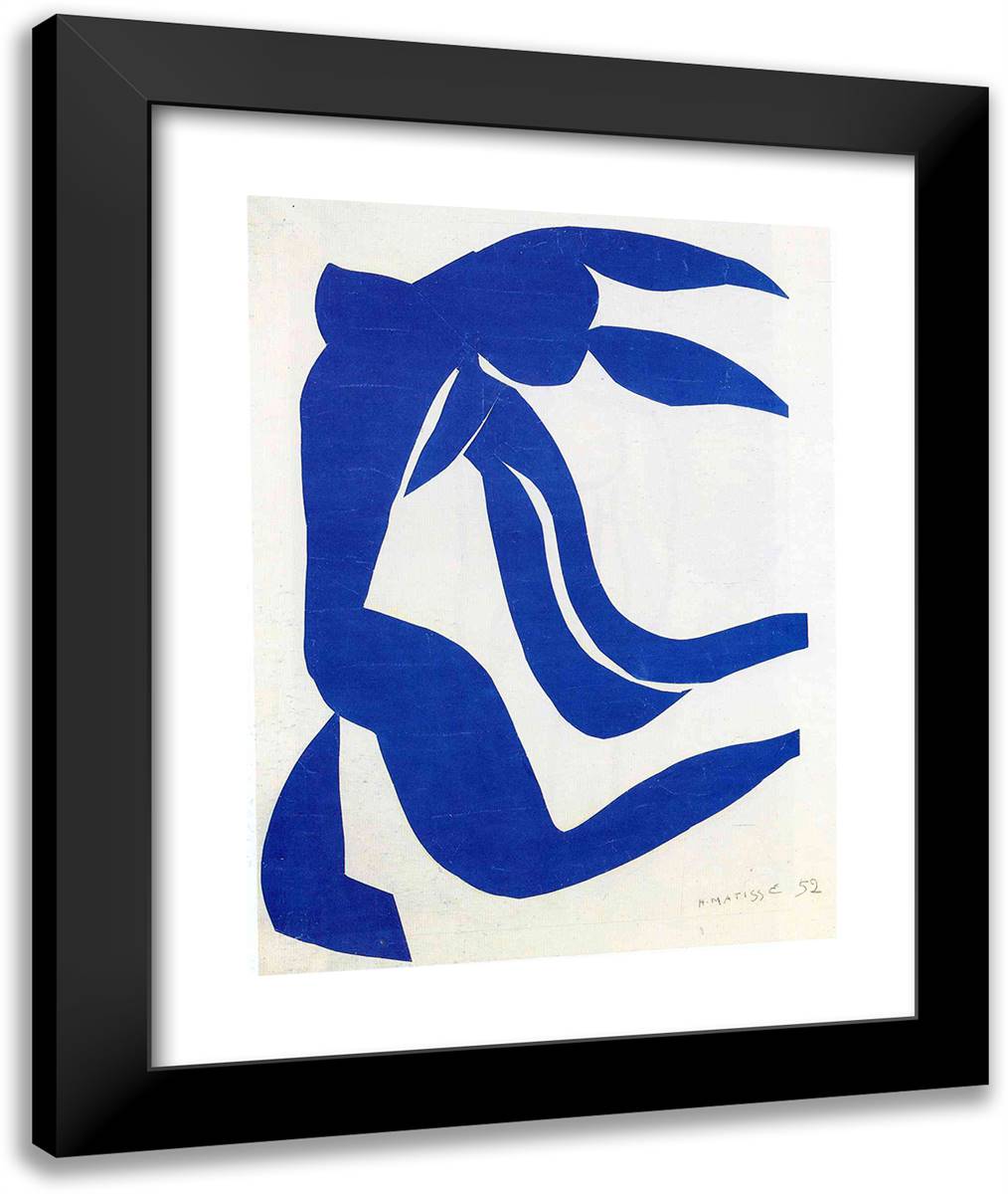 The Flowing Hair  20x24 Black Modern Wood Framed Art Print Poster by Matisse, Henri