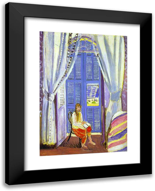 The French Window at Nice  19x24 Black Modern Wood Framed Art Print Poster by Matisse, Henri