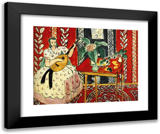 The Lute 24x20 Black Modern Wood Framed Art Print Poster by Matisse, Henri