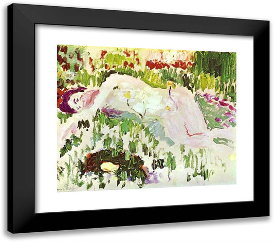 The Lying Nude 23x20 Black Modern Wood Framed Art Print Poster by Matisse, Henri
