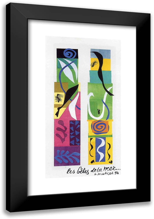 The Maritime Wildlife 16x24 Black Modern Wood Framed Art Print Poster by Matisse, Henri