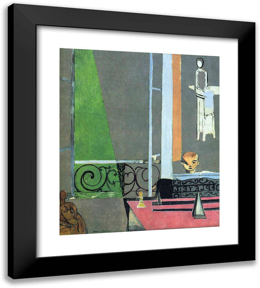 The Piano Lesson 20x22 Black Modern Wood Framed Art Print Poster by Matisse, Henri