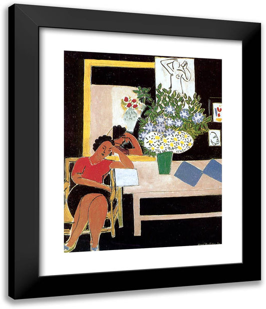 The Red Table 20x24 Black Modern Wood Framed Art Print Poster by Matisse, Henri