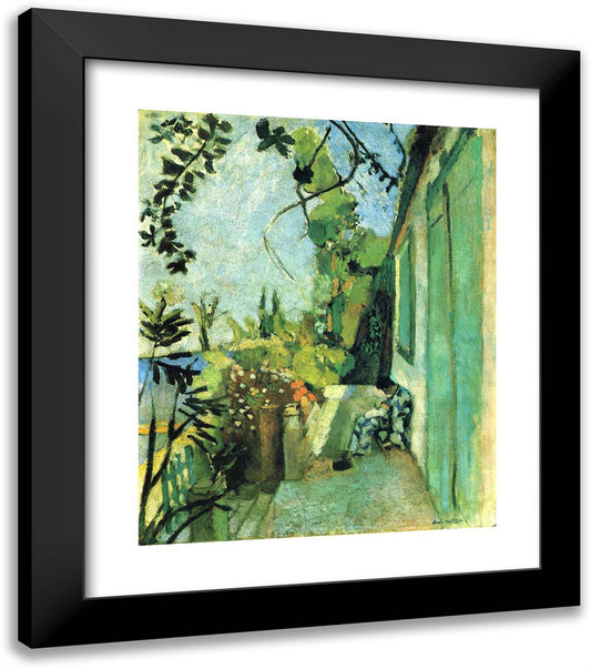 The Terrace, St. Tropez  20x23 Black Modern Wood Framed Art Print Poster by Matisse, Henri