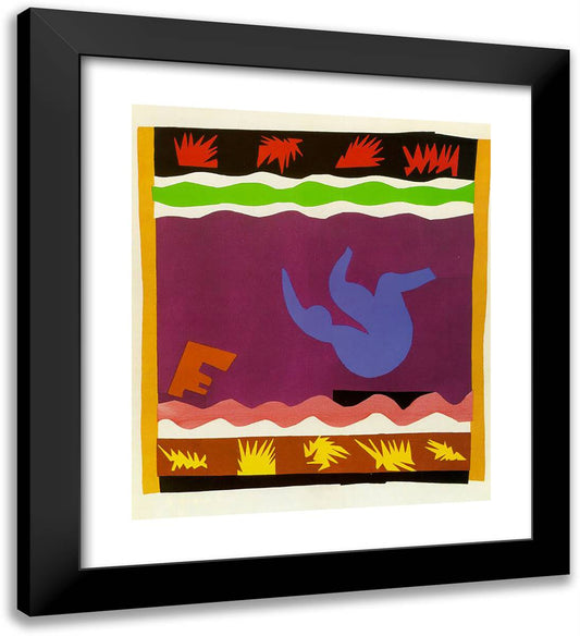The Toboggan 20x22 Black Modern Wood Framed Art Print Poster by Matisse, Henri