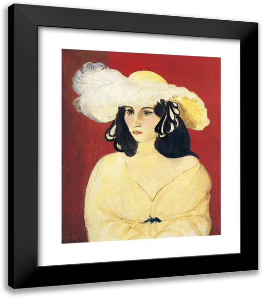 The White Feather  20x23 Black Modern Wood Framed Art Print Poster by Matisse, Henri