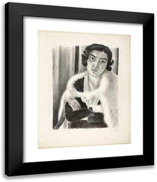 The White Fox 20x24 Black Modern Wood Framed Art Print Poster by Matisse, Henri