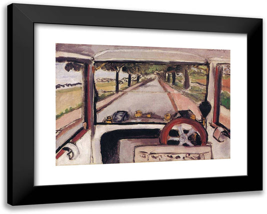 The Windshield 24x19 Black Modern Wood Framed Art Print Poster by Matisse, Henri