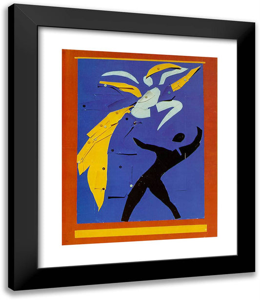 Two Dancers (Study for Rouge Et Noir 20x23 Black Modern Wood Framed Art Print Poster by Matisse, Henri