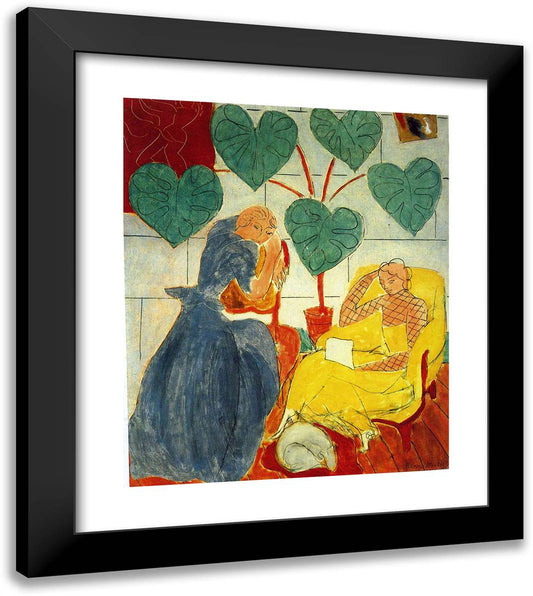 Two Women 20x23 Black Modern Wood Framed Art Print Poster by Matisse, Henri