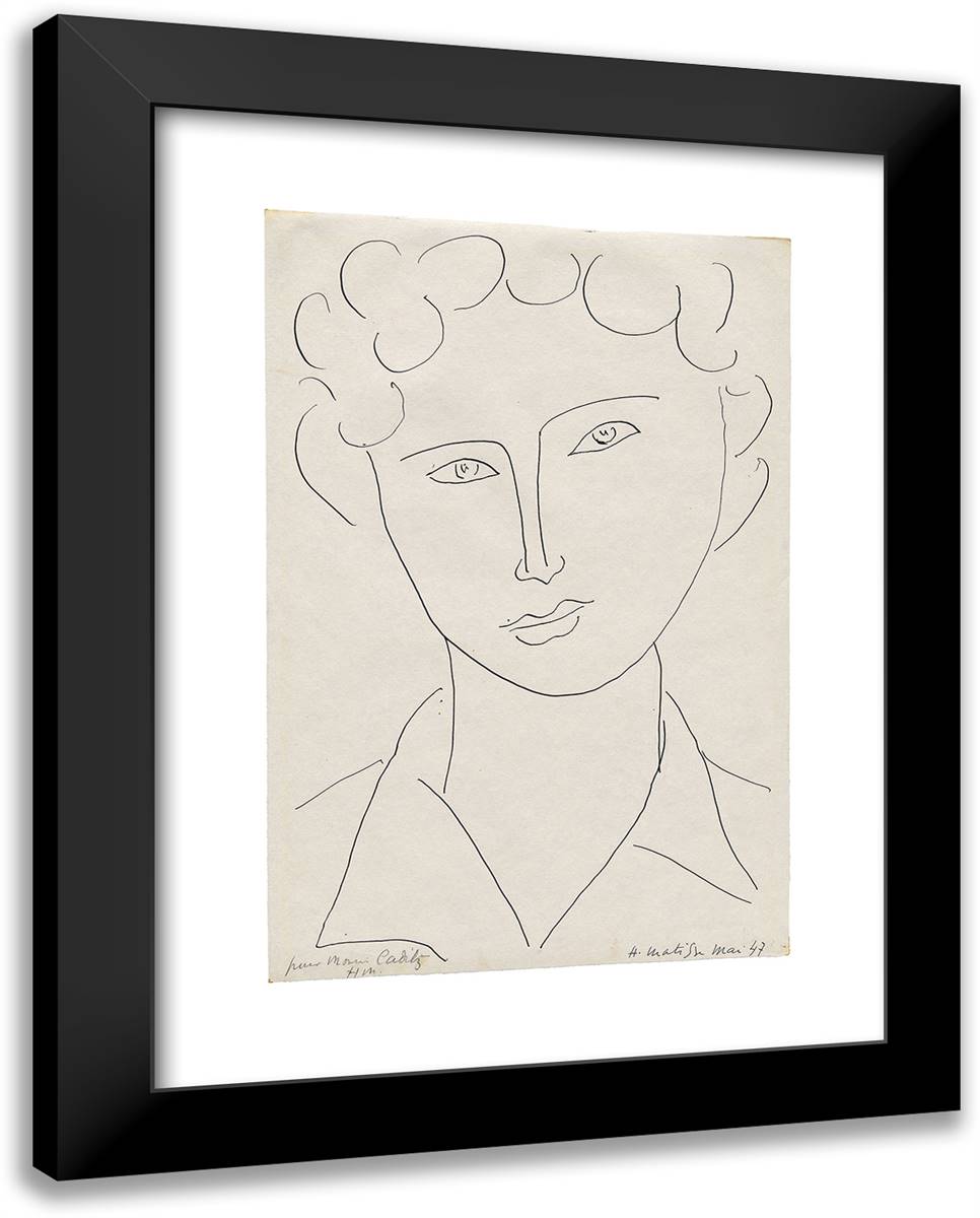 Untitled 19x24 Black Modern Wood Framed Art Print Poster by Matisse, Henri
