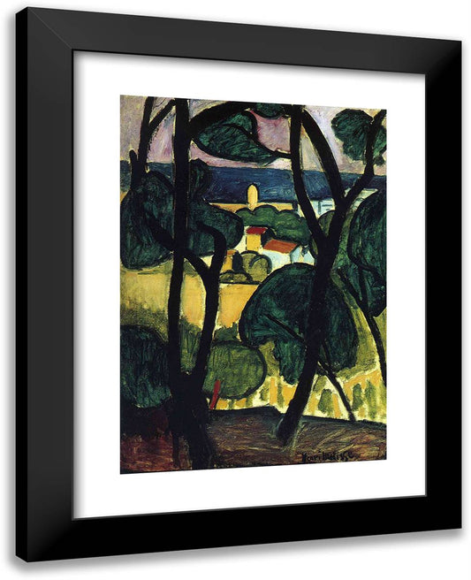 View of Collioure 19x24 Black Modern Wood Framed Art Print Poster by Matisse, Henri