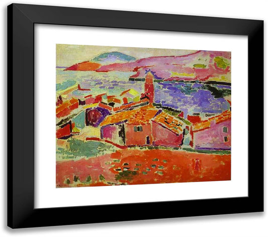 View of Collioure  23x20 Black Modern Wood Framed Art Print Poster by Matisse, Henri