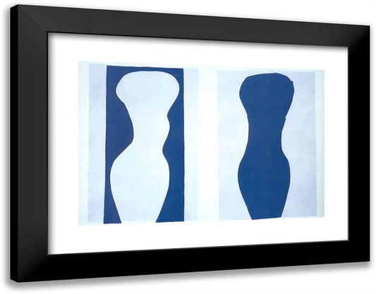 White Torso and Blue Torso 24x19 Black Modern Wood Framed Art Print Poster by Matisse, Henri