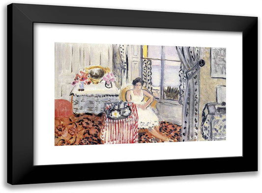 Woman by a Window 24x18 Black Modern Wood Framed Art Print Poster by Matisse, Henri