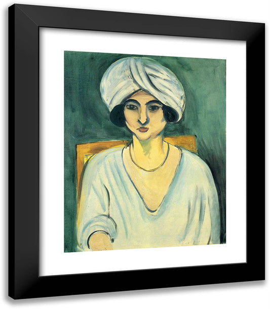 Woman in Turban (Lorette) 20x23 Black Modern Wood Framed Art Print Poster by Matisse, Henri