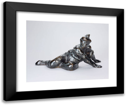 Woman Leaning on Her Hands 24x20 Black Modern Wood Framed Art Print Poster by Matisse, Henri