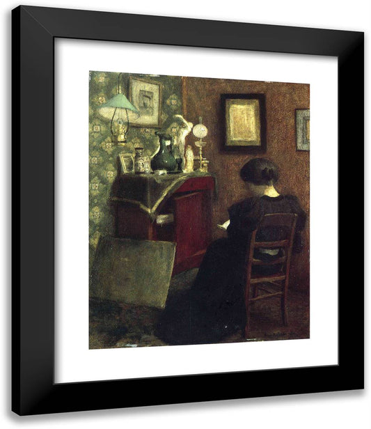 Woman Reading 20x24 Black Modern Wood Framed Art Print Poster by Matisse, Henri