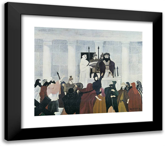 Christ Before Pilate 23x20 Black Modern Wood Framed Art Print Poster by Pippin, Horace