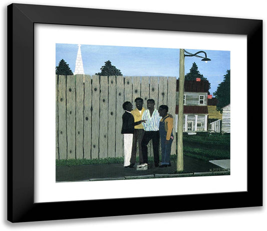 Harmonizing 23x20 Black Modern Wood Framed Art Print Poster by Pippin, Horace