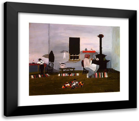 Interior 23x20 Black Modern Wood Framed Art Print Poster by Pippin, Horace