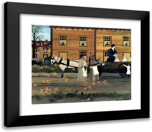 Milk Man of Goshen 23x20 Black Modern Wood Framed Art Print Poster by Pippin, Horace