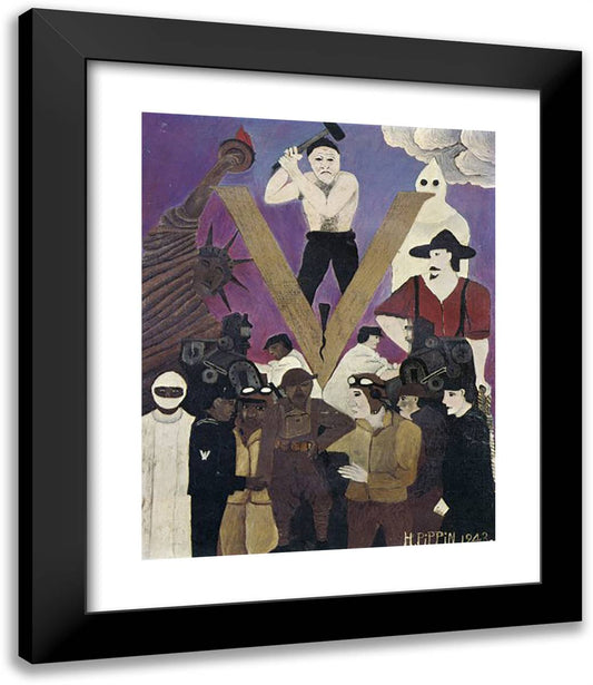 Mr. Prejudice 20x24 Black Modern Wood Framed Art Print Poster by Pippin, Horace