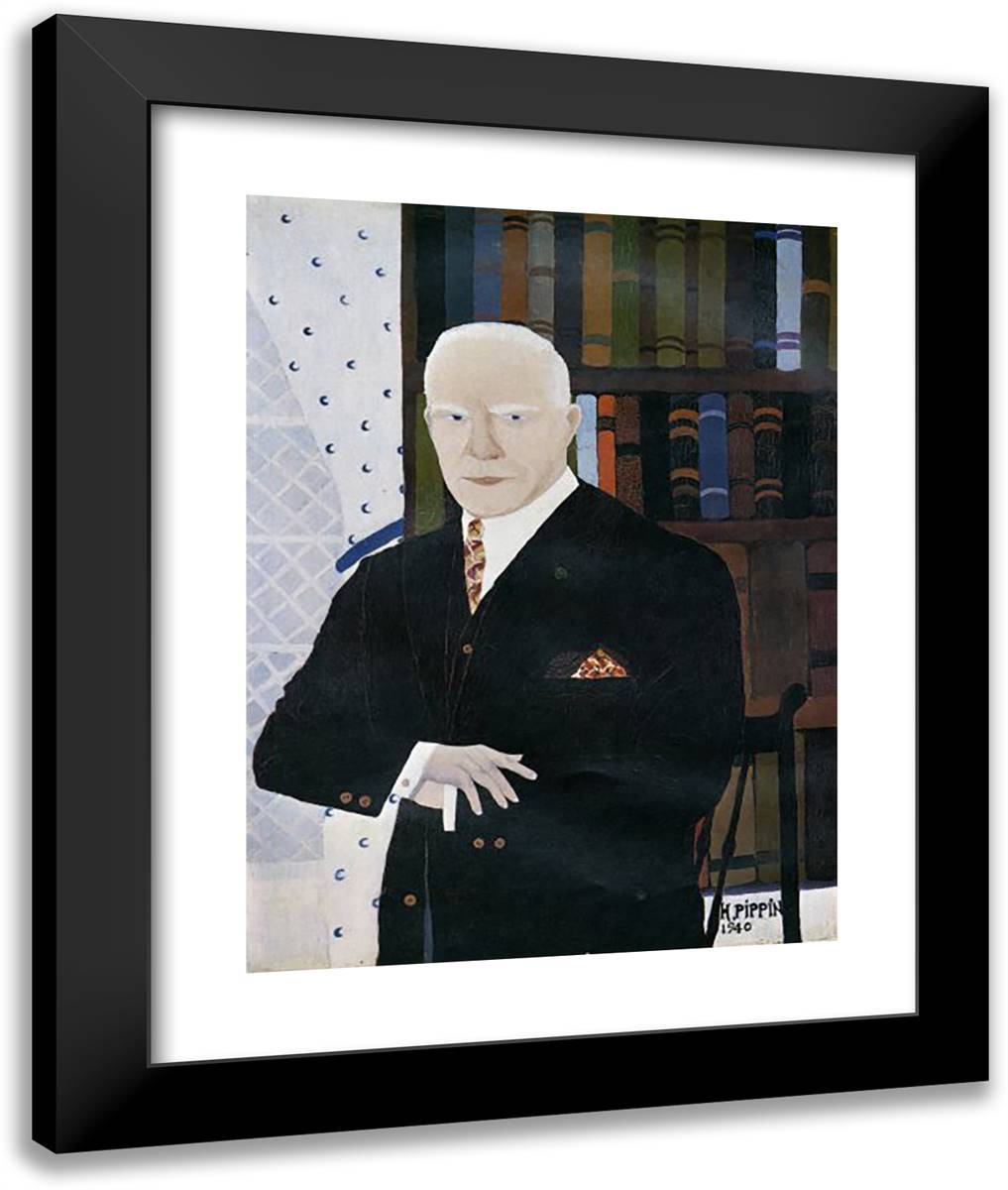 Portrait of Christian Brinton 20x24 Black Modern Wood Framed Art Print Poster by Pippin, Horace