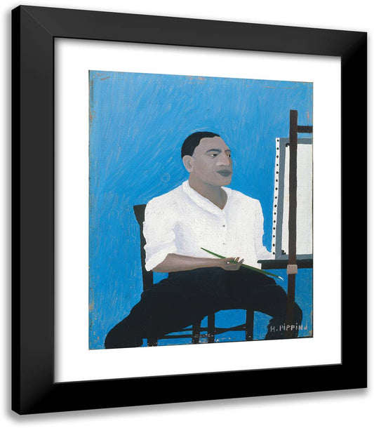 Self-Portrait 20x23 Black Modern Wood Framed Art Print Poster by Pippin, Horace