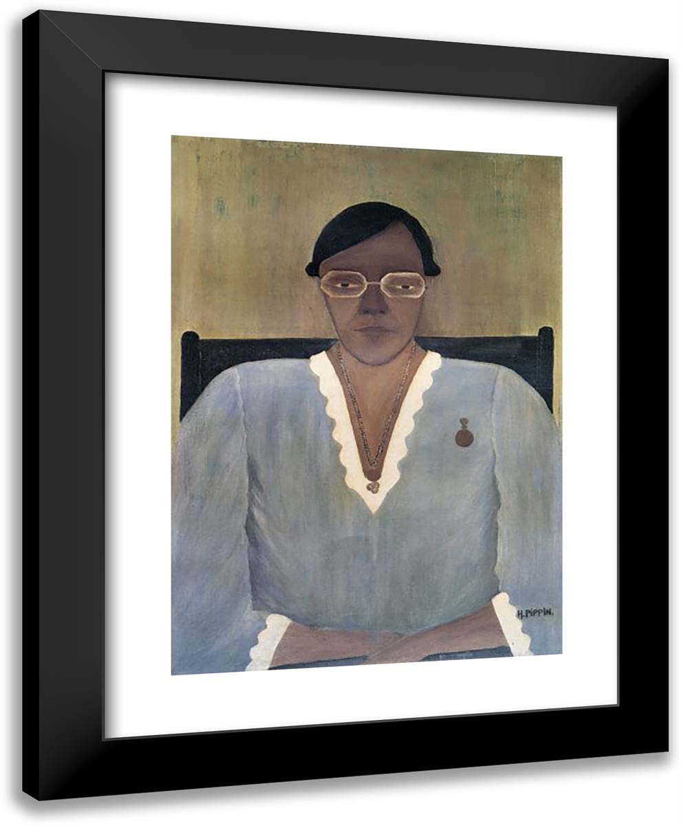 The Artist's Wife 19x24 Black Modern Wood Framed Art Print Poster by Pippin, Horace