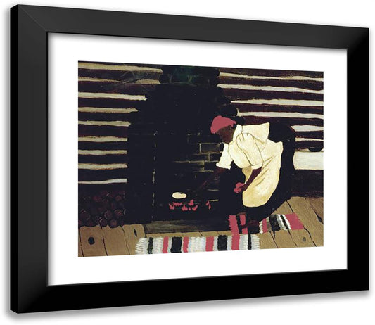 The Hoe Cake 23x20 Black Modern Wood Framed Art Print Poster by Pippin, Horace