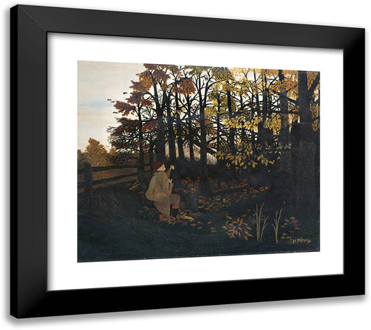 The Squirrel Hunter 22x20 Black Modern Wood Framed Art Print Poster by Pippin, Horace