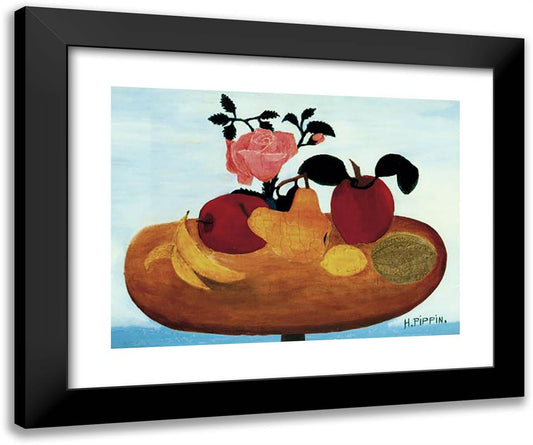 The Warped Table Still Life 24x20 Black Modern Wood Framed Art Print Poster by Pippin, Horace