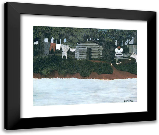 The Wash 24x20 Black Modern Wood Framed Art Print Poster by Pippin, Horace