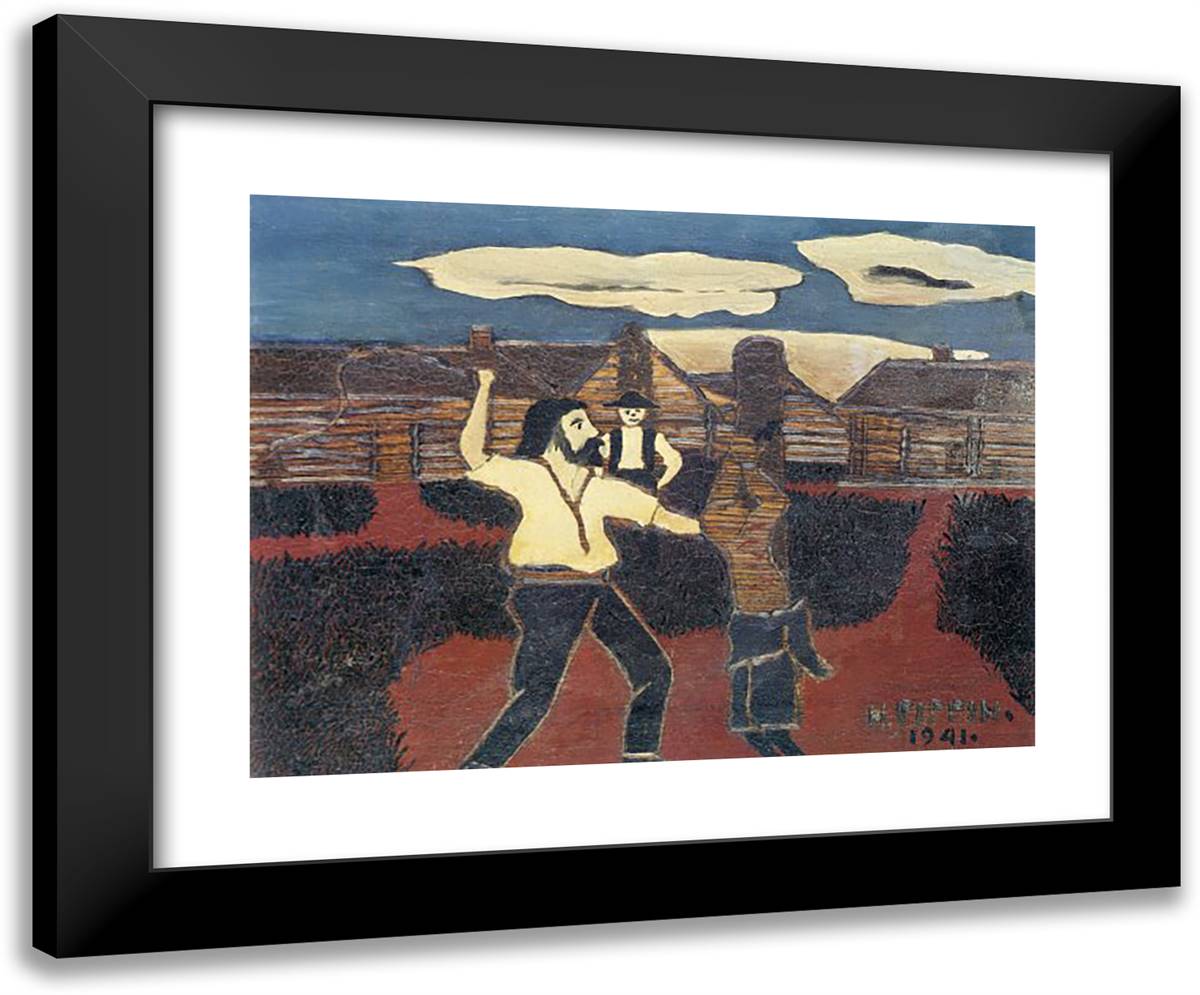 The Whipping 24x20 Black Modern Wood Framed Art Print Poster by Pippin, Horace