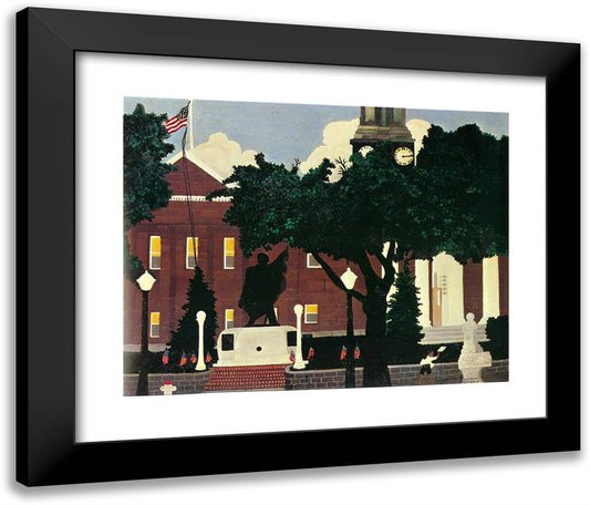 West Chester Court House 24x20 Black Modern Wood Framed Art Print Poster by Pippin, Horace