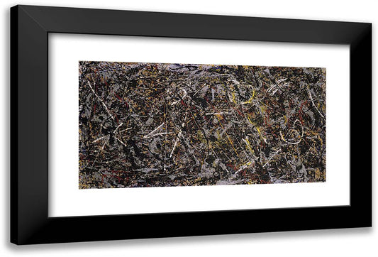 Alchemy 24x16 Black Modern Wood Framed Art Print Poster by Pollock, Jackson