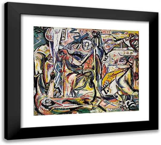 Circumcision January 22x20 Black Modern Wood Framed Art Print Poster by Pollock, Jackson