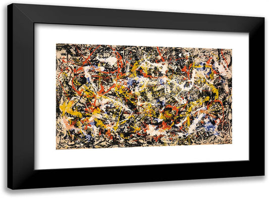 Convergence 24x18 Black Modern Wood Framed Art Print Poster by Pollock, Jackson