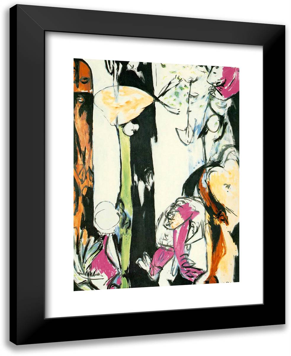 Easter and the Totem 19x24 Black Modern Wood Framed Art Print Poster by Pollock, Jackson