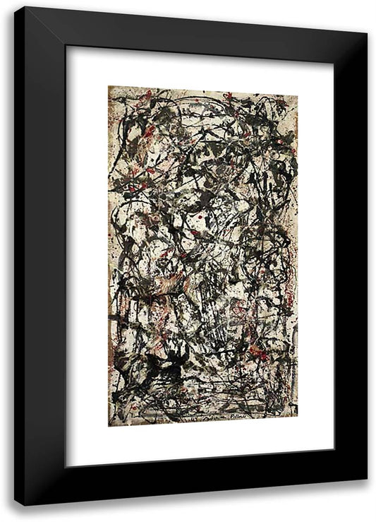 Enchanted Forest 16x24 Black Modern Wood Framed Art Print Poster by Pollock, Jackson