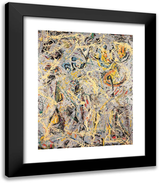 Galaxy 20x24 Black Modern Wood Framed Art Print Poster by Pollock, Jackson