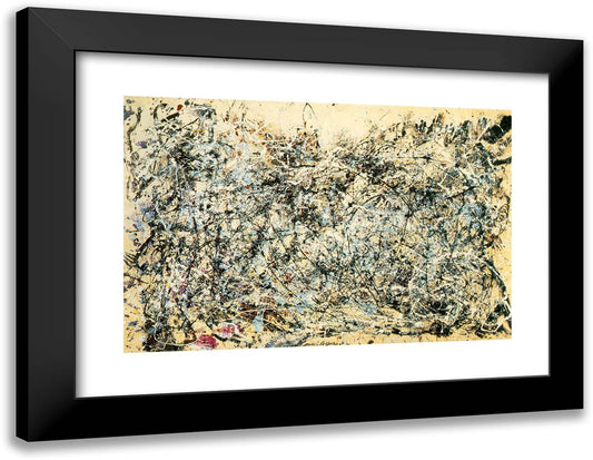 No. 1 24x19 Black Modern Wood Framed Art Print Poster by Pollock, Jackson