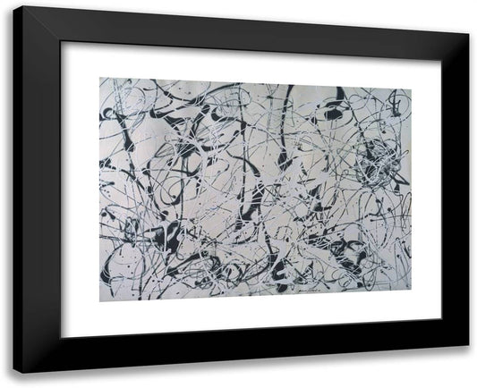 Number 23 24x20 Black Modern Wood Framed Art Print Poster by Pollock, Jackson