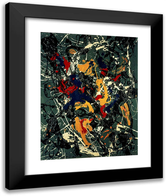 Number 3 20x24 Black Modern Wood Framed Art Print Poster by Pollock, Jackson