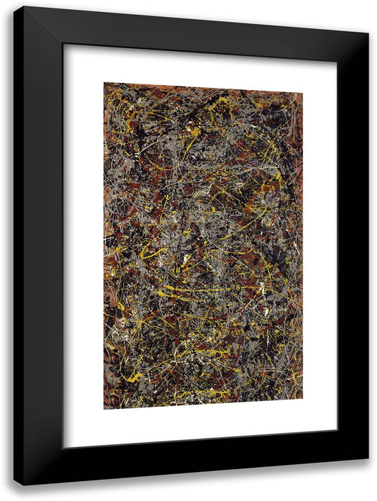 Number 5 17x24 Black Modern Wood Framed Art Print Poster by Pollock, Jackson