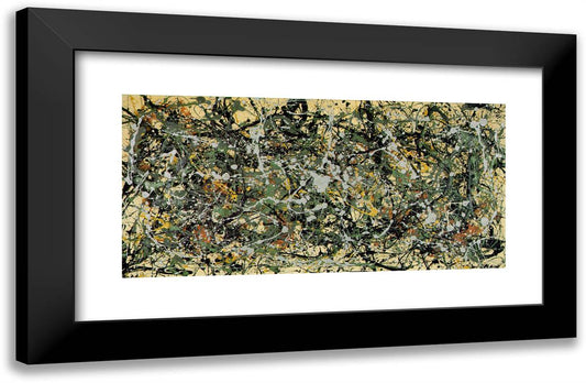 Number 8 24x16 Black Modern Wood Framed Art Print Poster by Pollock, Jackson